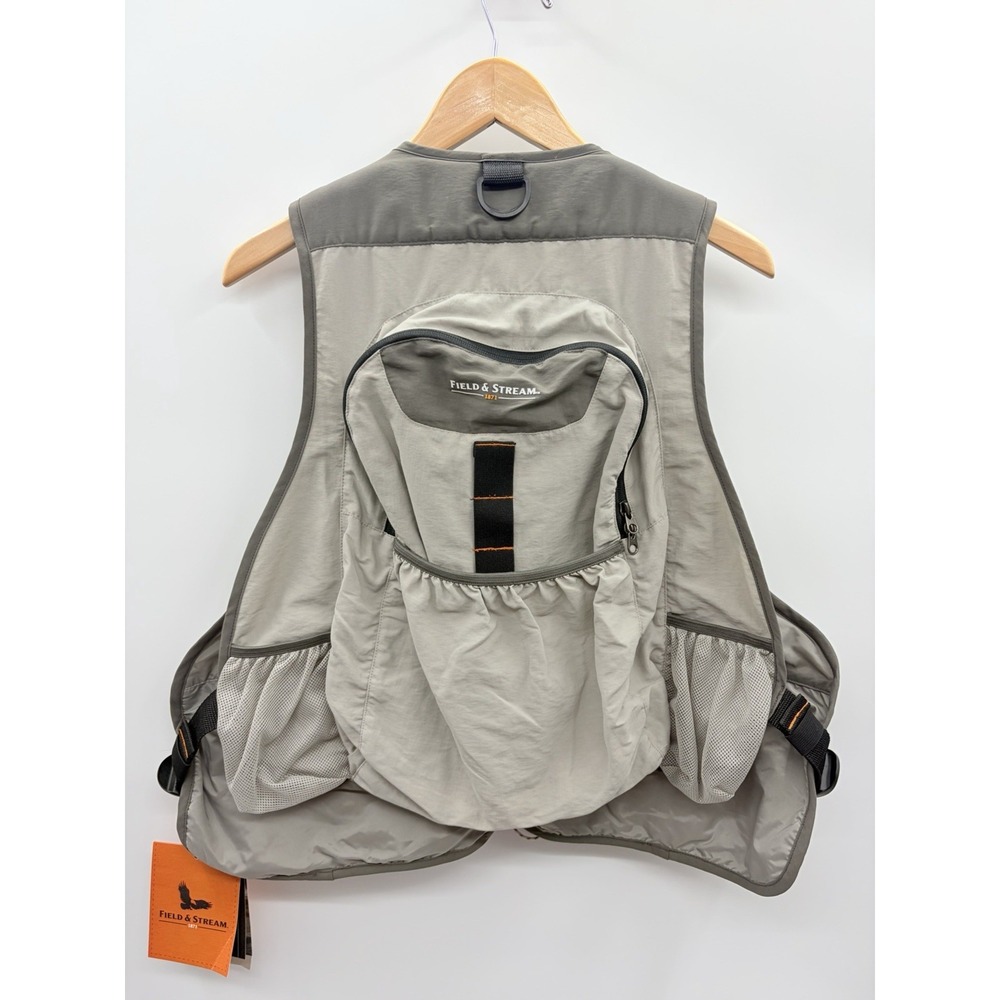 Field & Stream One Size Tackle Fishing Pack Vest Fly Fishing Streamside Gray $79
